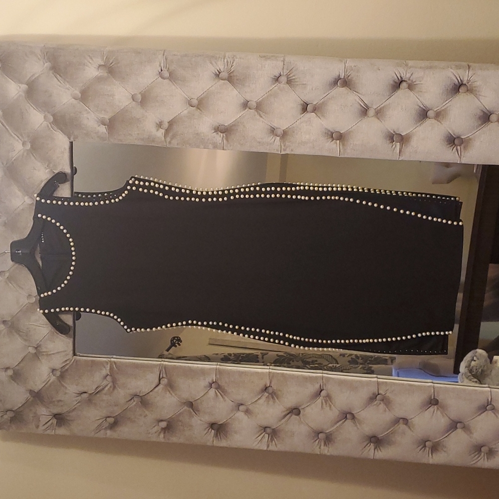 Black Pearl Double Slit Lined Dress